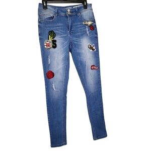 Indigo Rein denim patchwork jeans size 11 trending style jeans girls ladies